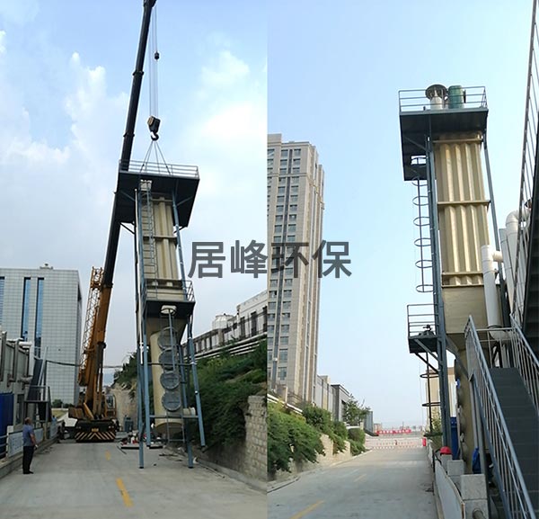 深圳某公?司訂購的8000風量酸霧靜電除霧器已到指定地點調試