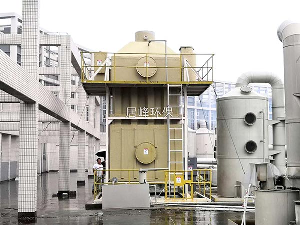 深圳某環保有限公司訂購的濕式靜電除霧器安裝完成